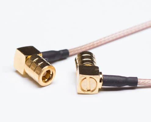 同軸線 SMA線材90度彎頭母座雙頭接RG178棕色定制長(zhǎng)度線材