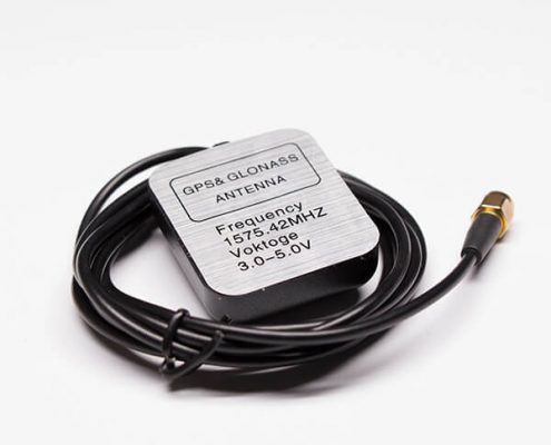 GPS天線組件充電樁外置wifi天線接RG174黑色同軸線焊SMA公頭