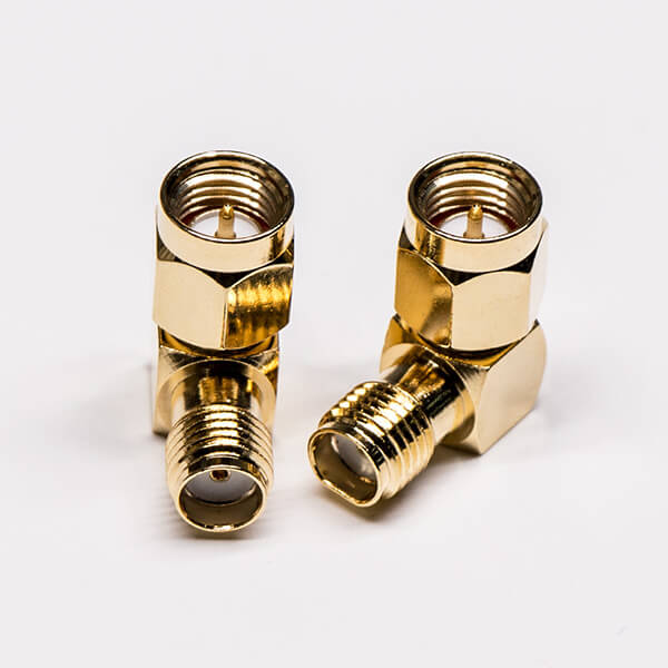7-4 sma公轉(zhuǎn)母接頭鍍金彎式連接器