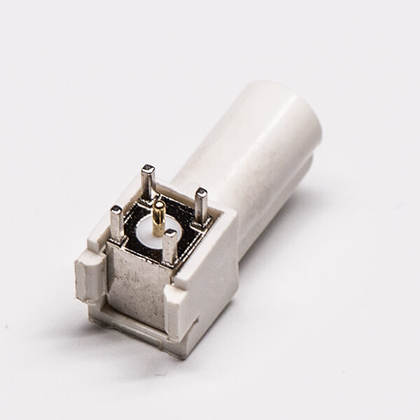 3-1 FAKRA彎頭天線臥式白色公針插板穿孔式長體